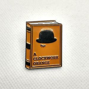 🧁 3/$30 A Clockwork Orange Hat Winking Eye Book Cover Enamel Pin NEW